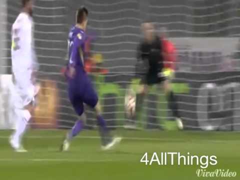 Goal J. Iličić 1-0 Fiorentina vs AS Roma Great Assist Mohammed Salah 2015