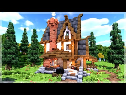 Minecraft: How to Build a Large Medieval Forge/House