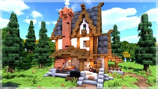 Minecraft: How to Build a Large Medieval Forge/House
