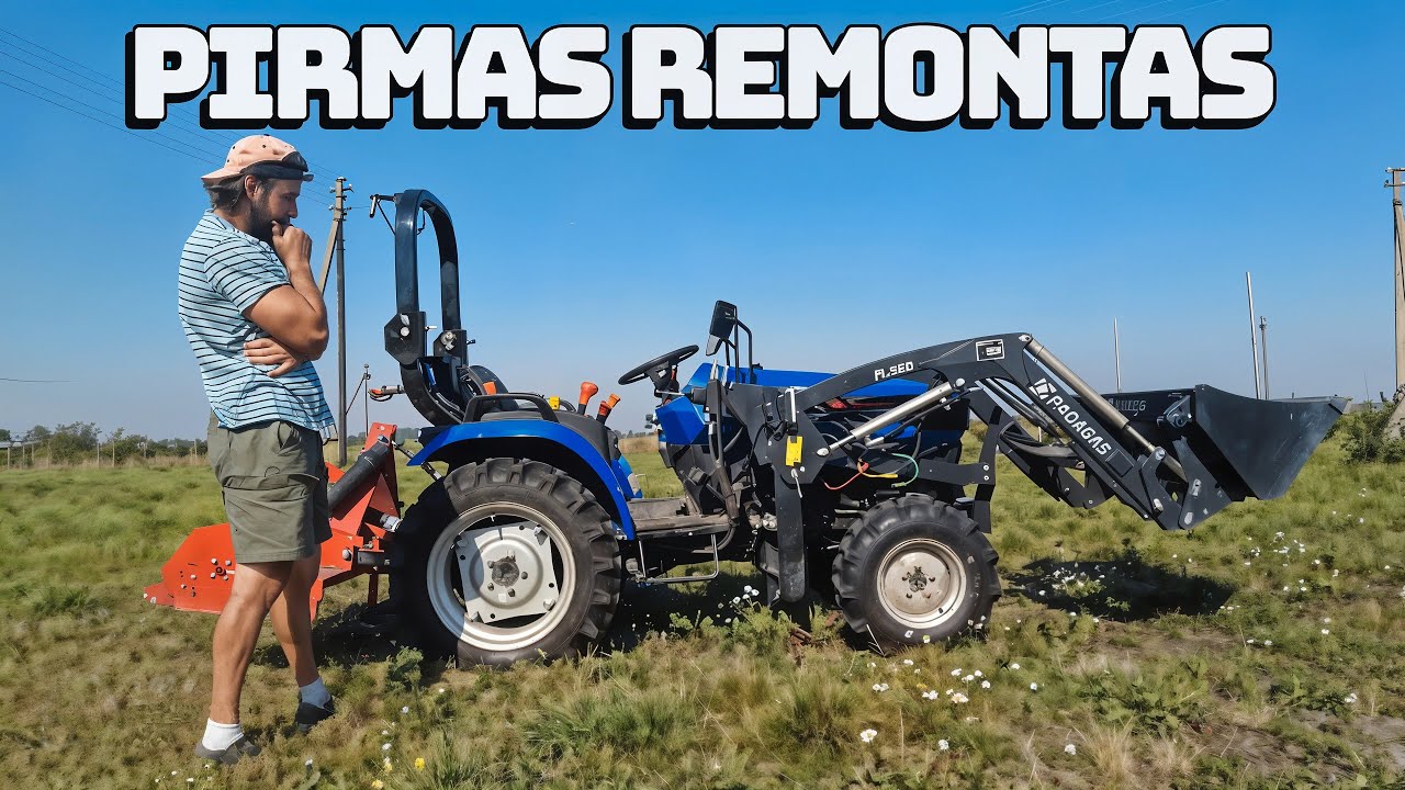 Ūkis 64. Traktoriaus remontas. Sugedo kamera.