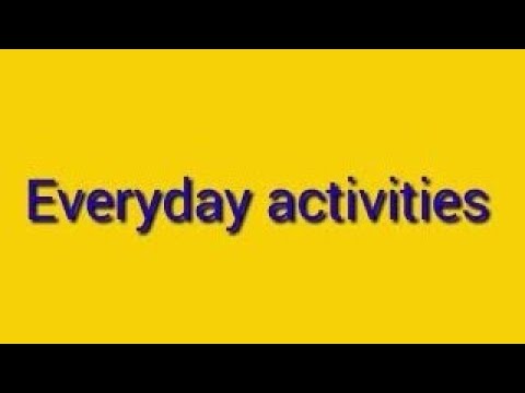 EVERYDAY ACTIVITIES // VOCABULARY GAME