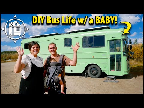 Homemade RV! Family w/ baby lives in gorgeous bus conversion