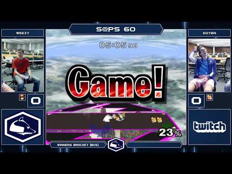 S@PS 60 Melee Singles - Weezy (Falcon/Pikachu) vs Koyba (Fox) - Winners Bracket