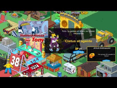 Los Simpson Springfield "Homerpalooza, Cap. 38 - Cletus, el agente" por Tony
