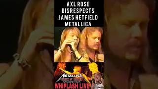 Axl Rose Roasts Lumberjack James Hetfield live on Stage at Metallica Guns N Roses Tour