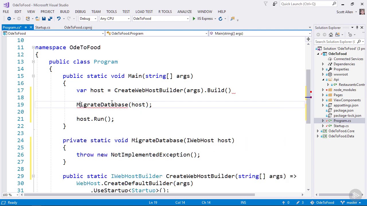 07  Setting up Automatic Entity Framework Migrations