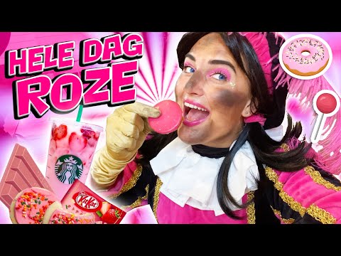 DE HELE DAG ALLEEN MAAR ROZE ETEN!