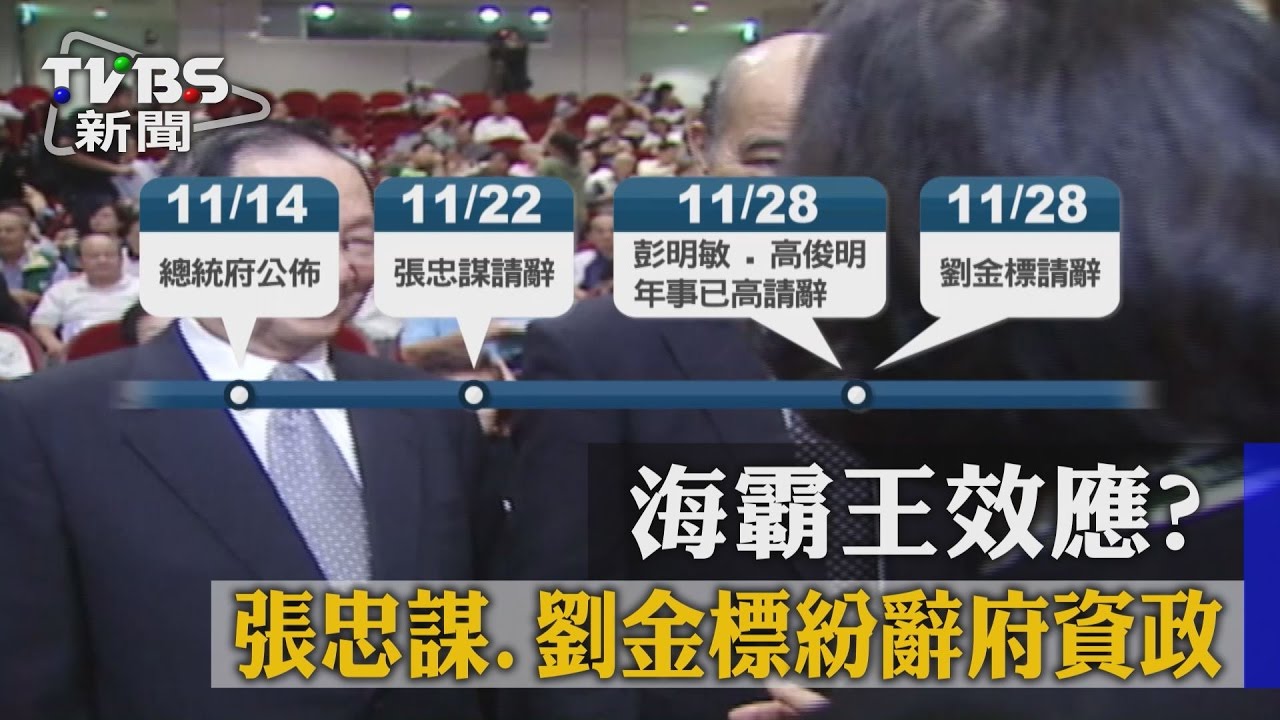 海霸王效應？　張忠謀、劉金標紛辭府資政