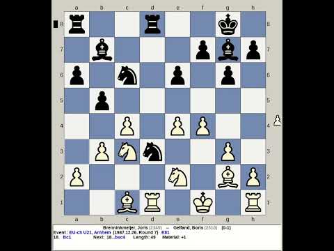 Brenninkmeijer, Joris vs Gelfand, Boris | EU Chess U21 1987, Arnhem Netherlands