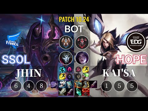 AF SSol Jhin vs EDG Hope Kai'Sa Bot - KR Patch 10.24