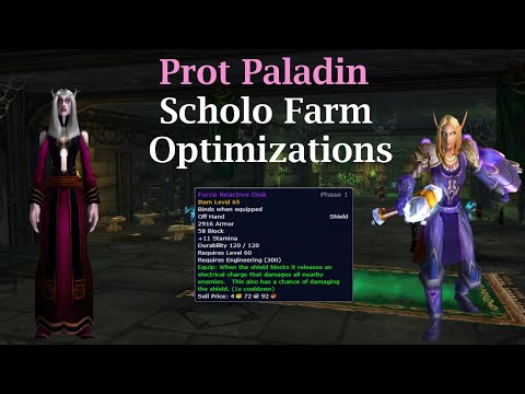 Prot Paladin Scholo Farm Optimization Update - TBC Classic