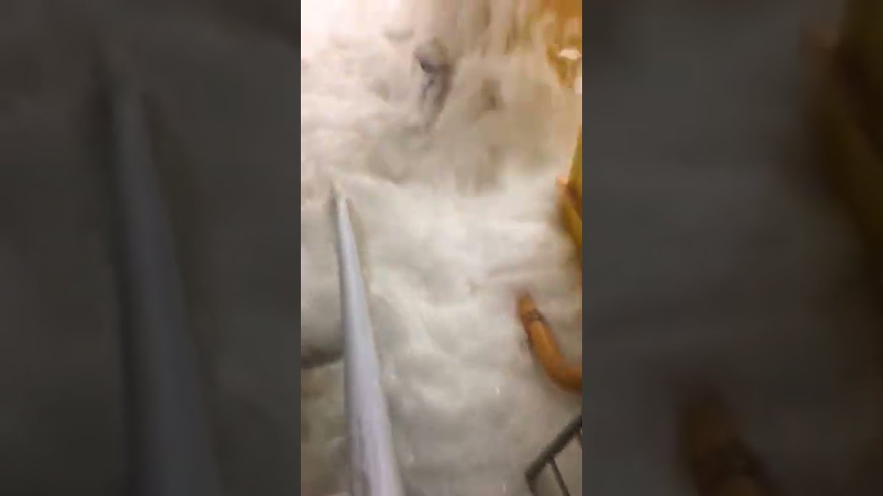 Foam system discharge