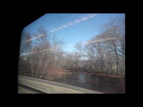 Me riding the MBTA commuter rail from Hyde Park to Mansfield- Thu Mar 9, 2017