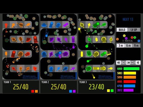 Team Survival Cannon Defense from Zombies - Marble Race in Algodoo