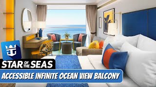Star of the Seas | Accessible Infinite Ocean View Balcony Walkthrough Tour | Royal Caribbean | 4k