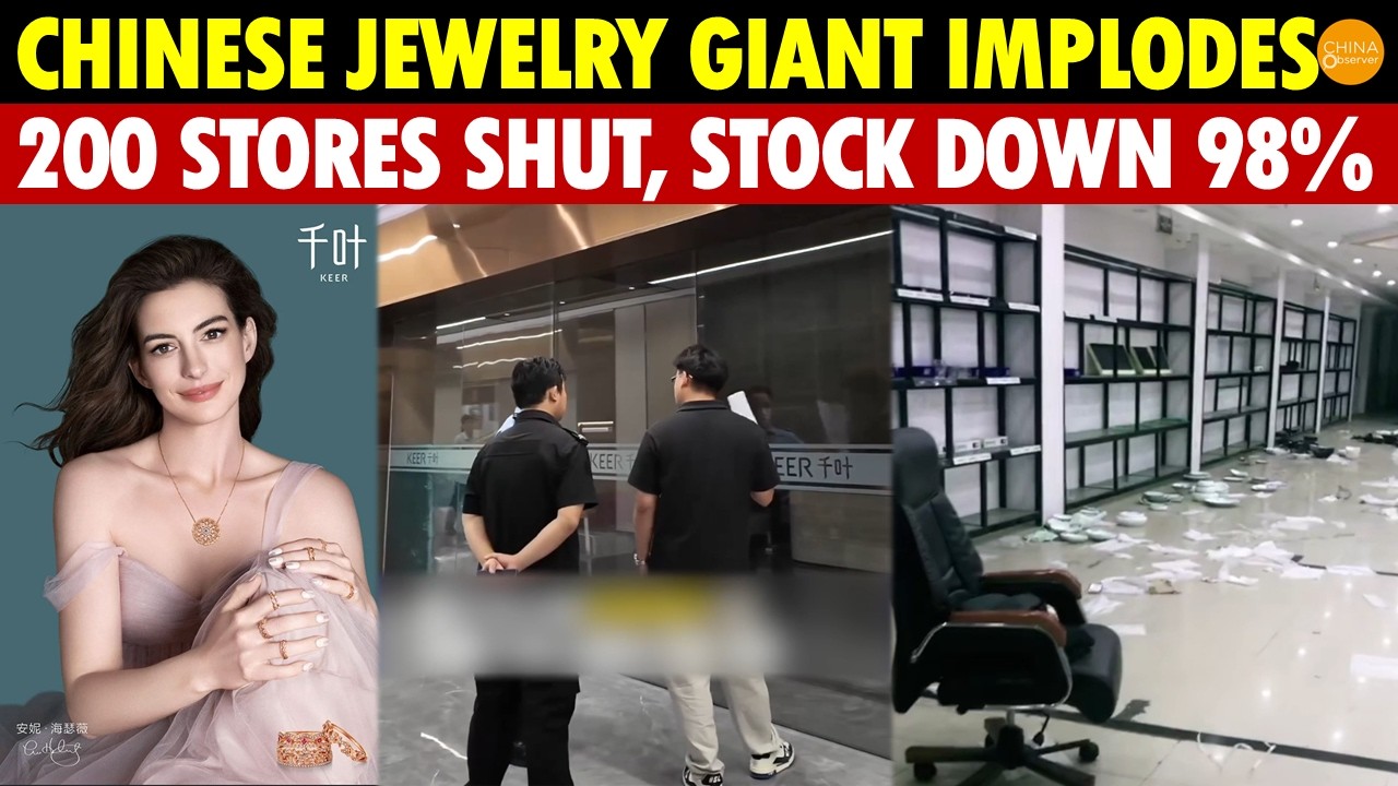 Anne Hathaway-Endorsed Chinese Jewelry Giant Implodes: Boss Flees, 200 Stores Shut, Stock Down 98%