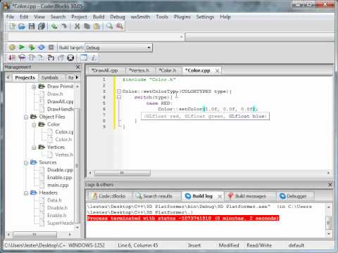 OpenGL Tutorial 11:  Creating a Color Class!