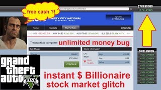 GTA V - instant $ Billionaire stock market Lifeinvader glitch (original video) - unlimited money bug