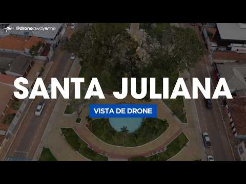 Vista Aérea de Drone de Santa Juliana - Minas Gerais, Brasil