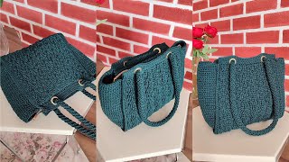 THE BAG WITH THE STRAP THAT WILL BE A SENSATION (Part 1) #knittedbagpatterns #knittedshoulderbag ...