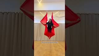 Easy tutorial of Aerial hammock frog pose with a flip; beginner friendly🐸 (aerial yoga pose)
