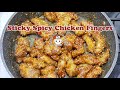 Sticky Spicy Chicken Fingers