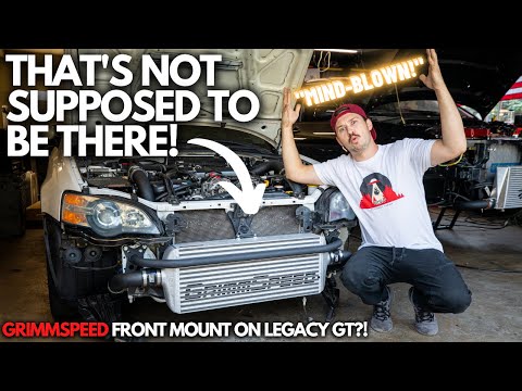We put the new Grimmspeed STI Front Mount on our '05 LEGACY GT?! (IT FITS!!)