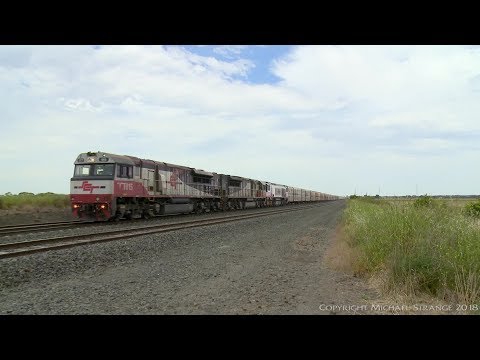 SCT PM9 Boxcars & Container Freight Train (15/11/2017) - PoathTV Australian Railways