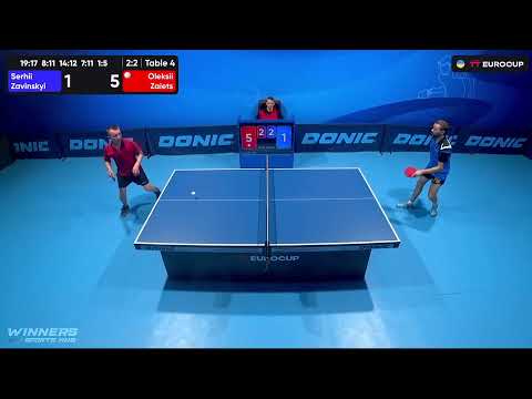 10:45 Serhii Zavinskyi - Oleksii Zaiets 17.09.2023 TT Euro.Cup Ukraine Professional. TABLE 4