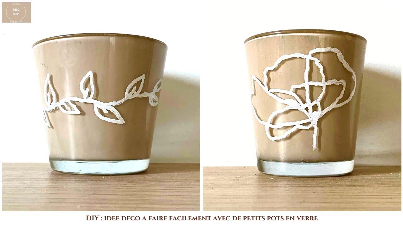 DIY :  IDEE DECO FACILE A FAIRE AVEC PETITS POTS EN VERRE