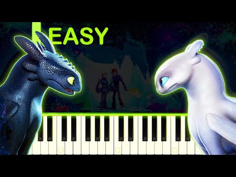 TOGETHER FROM AFAR | HOW TO TRAIN YOUR DRAGON 3 - EASY Piano Tutorial
