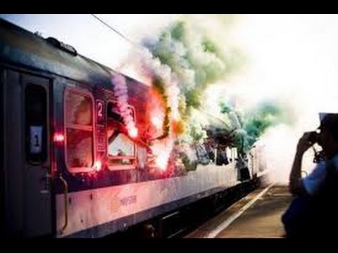 ULTRAS ON TOUR never stop fighting, pyro show in train