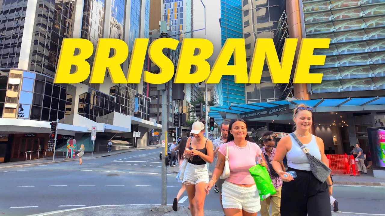 Immersive street-level walking tour through Brisbane Queen Street, Australia, showcasing authentic urban landscapes, local architecture, and the vibrant atmosphere of the city's neighborhoods