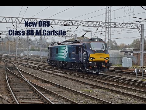 DRS Class 88 No.88002 'Prometheus' At Carlisle Citadel Railway Station working 0Z89 {HD}
