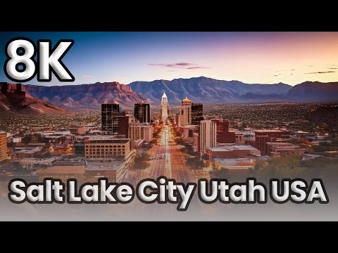 Salt Lake City,Utah-USA🇺🇸 - 8K Video ULTRA HD HDR 60FPS  by drone