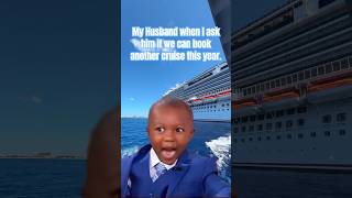 At first he was opposed to taking a cruise,  now he’s ADDICTED! #cruise #funny #memes #travel #fun