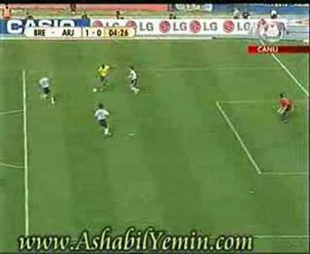 brazil 1-0 argentina copa america 2007 julio baptista goal