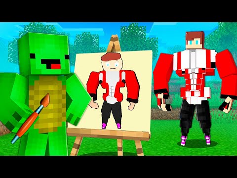 Mikey Use DRAWING MOD for PRANK on JJ Mutant in Minecraft Maizen Challenge