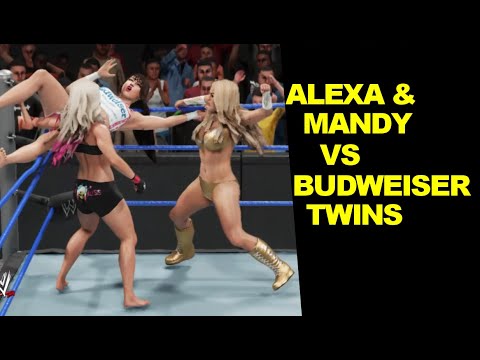 WWE 2K19 Alexa Bliss & Mandy Rose vs Budweiser Twins - Tag Elimination