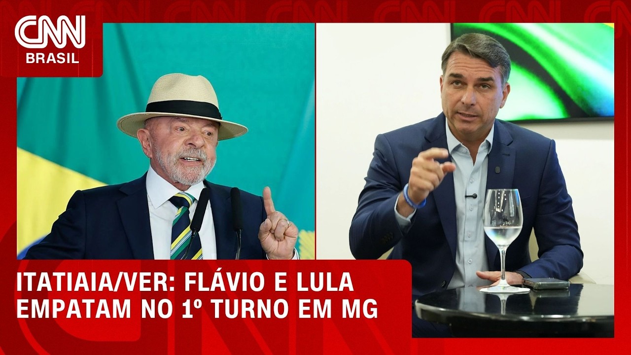 Itatiaia/Ver: Lula e Flávio empatam com 34,6% no 1º turno em Minas | CNN NOVO DIA