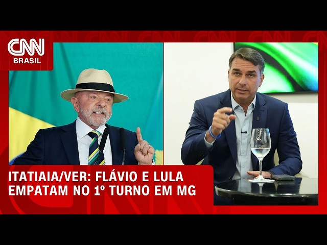 Itatiaia/Ver: Lula e Flávio empatam com 34,6% no 1º turno em Minas | CNN NOVO DIA
