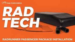 RadRunner Electric Utility Bike | Passenger Package Installation Instructions