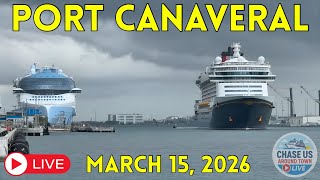 LIVE: Watching the Cruise Ships Leaving Port Canaveral LIVE! (March 15, 2026)