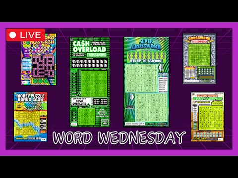 SCRATCH WITH ME! COMPLETING CROSSWORD SCRATCH OFF LOTTERY TICKETS DURING MY LIVESTREAM