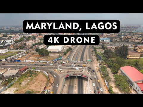 EXPERIENCE A GLIMPSE OF MARYLAND LAGOS, NIGERIA DRONE OVERVIEW IN 4K