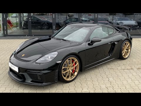 Porsche 718 Cayman GT4 (982), schwarz, Clubsportpaket, Chrono Paket inkl. Vorrüstung Laptrigger