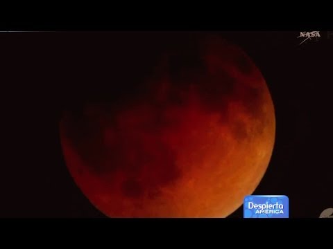A total eclipse turned the moon red.