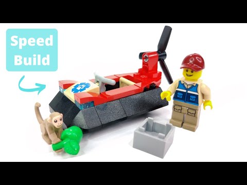 Vidéo LEGO City 30570 : L'aéroglisseur de sauvetage des animaux sauvages (Polybag)
