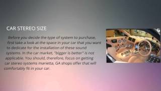 car stereo systems Marietta: What to consider when purchasing car stereo systems in marietta