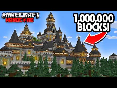 I Built the World’s Largest CASTLE in Minecraft Hardcore